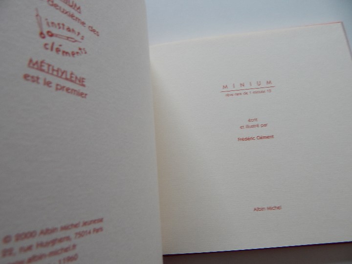Libros: Minium R&ecirc;ve rare de 1 minute 12 - Fr&eacute;d&eacute;ric Cl&eacute;ment, 2000 - Libro franc&eacute;s - Foto 9