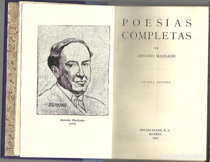 Libros: POESIAS COMPLETAS. - MACHADO, Antonio. - Foto 1