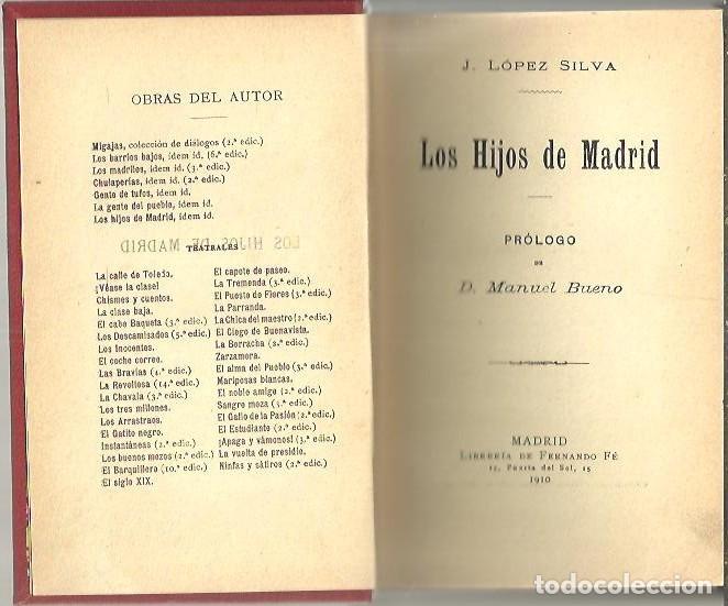 Libros: LOS HIJOS DE MADRID. - LOPEZ SILVA, J. - Foto 1
