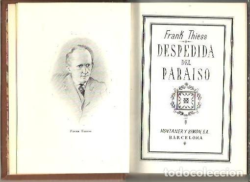 Libros: DESPEDIDA DEL PARAISO. - THIESS, Frank. - Foto 1