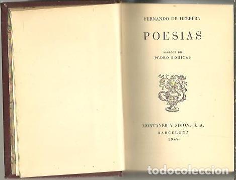 Libros: POESIAS. - HERRERA, Fernando de. - Foto 1