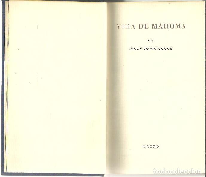 Libros: VIDA DE MAHOMA. - DERMENGHEM, Emile. - Foto 1