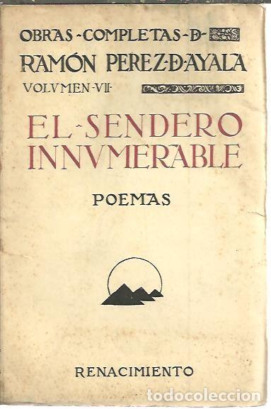 Libros: EL SENDERO INNUMERABLE. - PEREZ DE AYALA, Ram&oacute;n. - Foto 1