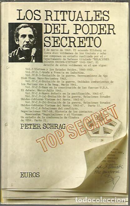 Libros: LOS RITUALES DEL PODER SECRETO. - SCHRAG, Peter. - Foto 1