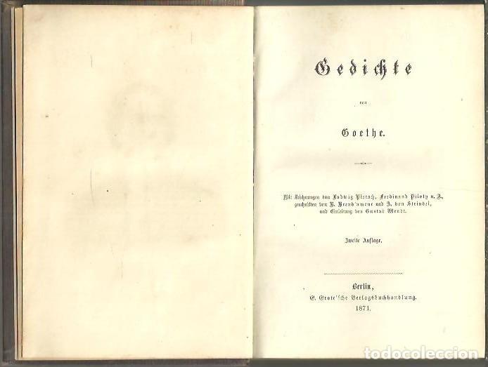 Libros: GEDICHTE. - GOETHE. - Foto 1