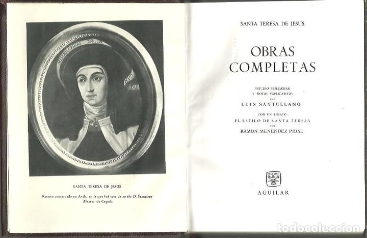 Libros: OBRAS COMPLETAS. - SANTA TERESA DE JESUS. - Foto 1