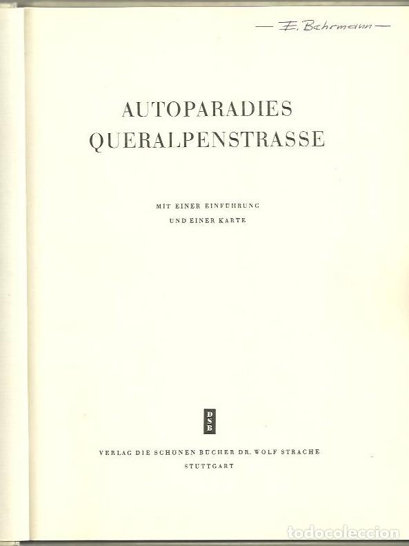 Libros: AUTOPARADIES QUERALPENSTRASSE. - ANONIMO. - Foto 1