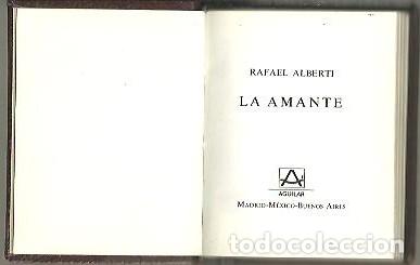 Libros: LA AMANTE. - ALBERTI, Rafael. - Foto 1