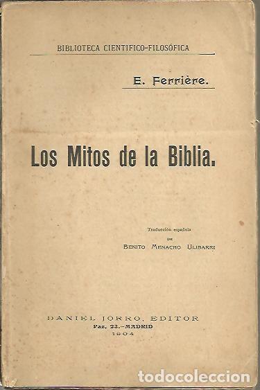 Libros: LOS MITOS DE LA BIBLIA. - FERRIERE, E. - Foto 1