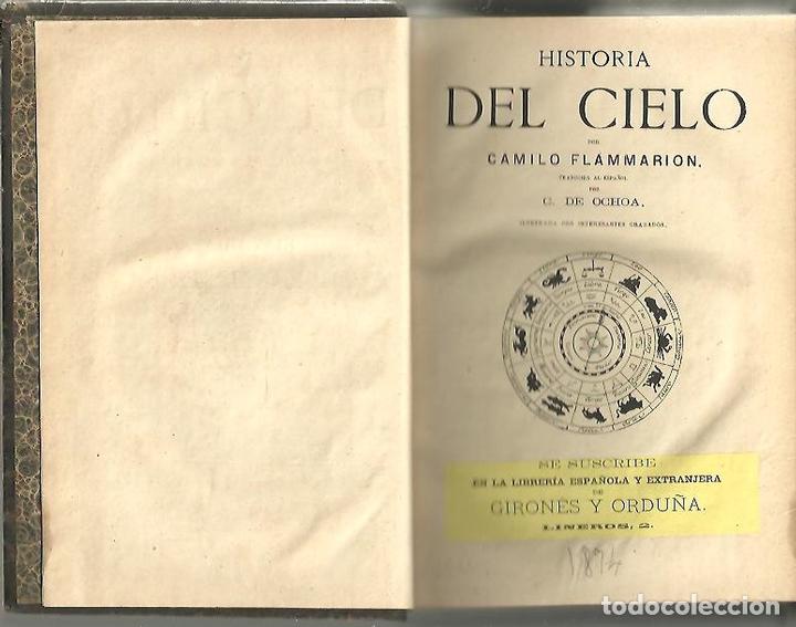 Libros: HISTORIA DEL CIELO. - FLAMMARION, Camilo. - Foto 1