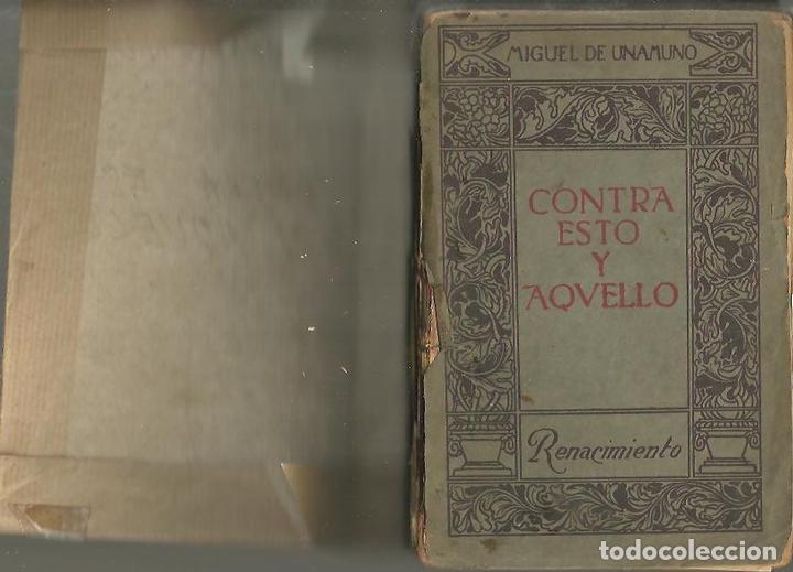 Libros: CONTRA ESTO Y AQUELLO. - UNAMUNO, Miguel de. - Foto 1
