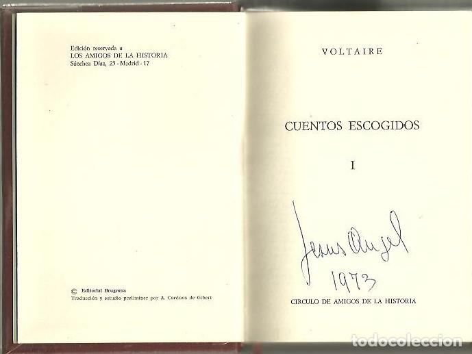 Libros: CUENTOS ESCOGIDOS. - VOLTAIRE. - Foto 1