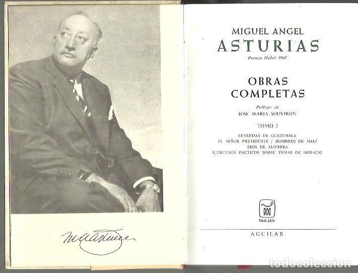 Libros: OBRAS COMPLETAS. - ASTURIAS, Miguel Angel. - Foto 1