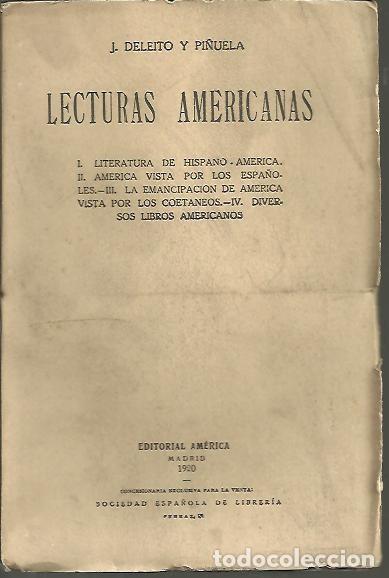 Libros: LECTURAS AMERICANAS. - DELEITO Y PI&Ntilde;UELA, J. - Foto 1