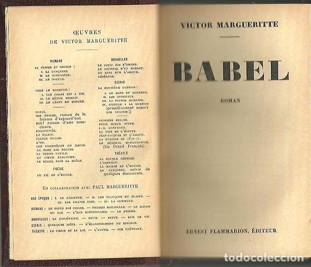 Libros: BABEL. - MARGUERITTE, Victor. - Foto 1