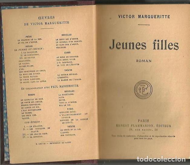 Libros: JEUNES FILLES. - MARGUERITTE, Victor. - Foto 1