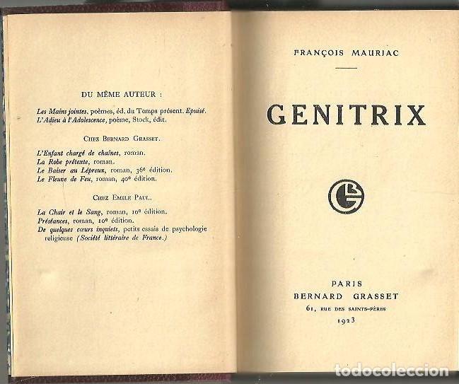 Libros: GENITRIX. - MAURIAC, Fran&ccedil;ois. - Foto 1