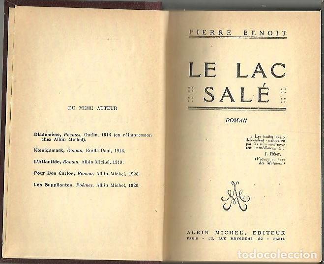 Libros: LE LAC SALE. - BENOIT, Pierre. - Foto 1