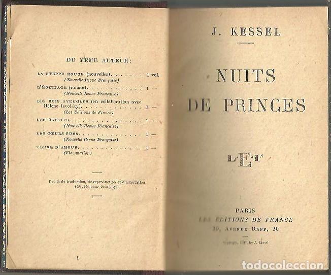 Libros: NUITS DE PRINCES. - KESSEL, J. - Foto 1