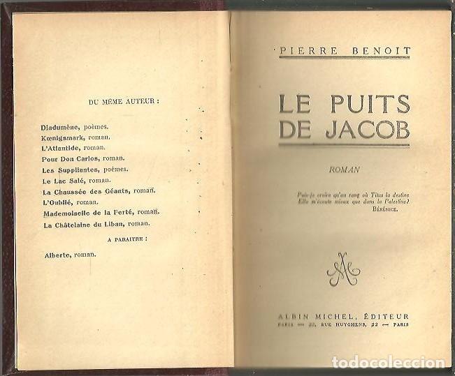 Libros: LE PUITS DE JACOB. - BENOIT, Pierre. - Foto 1