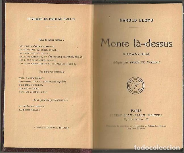 Libri di seconda mano: MONTE LA-DESSUS. ROMAN FILM. - LLOYD, Harold.