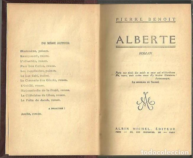 Libros: ALBERTE. - BENOIT, Pierre. - Foto 1