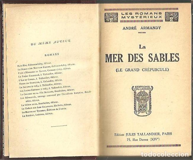 Libros: LA MER DES SABLES. (LE GRAND CREPUSCULE). - ARMANDY, Andr&eacute;. - Foto 1