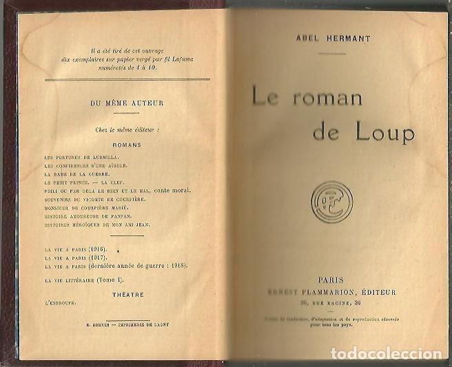 Libros: LE ROMAN DE LOUP. - HERMANT, Abel. - Foto 1