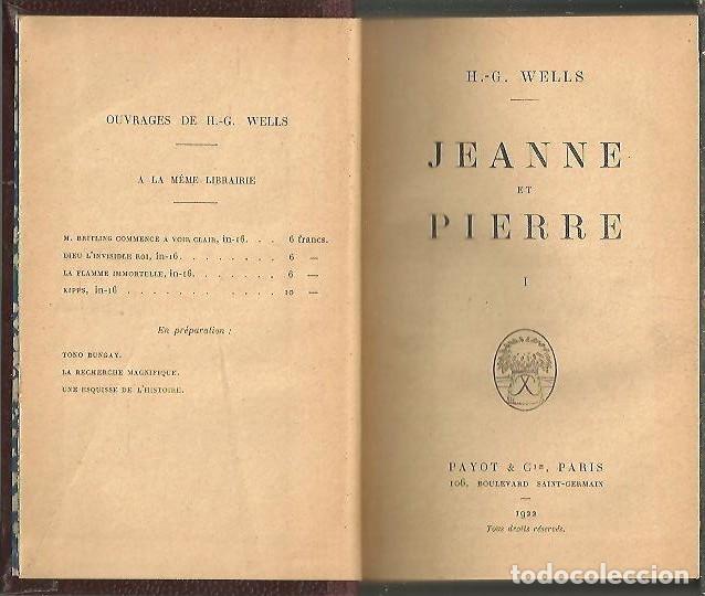 Libros: JEANNE ET PIERRE. I. - WELLS, H. G. - Foto 1