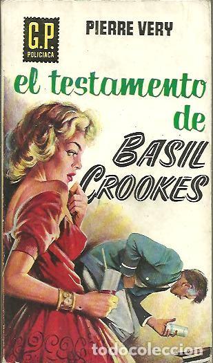 Libros: EL TESTAMENTO DE BASIL CROOKES. - VERY, Pierre. - Foto 1