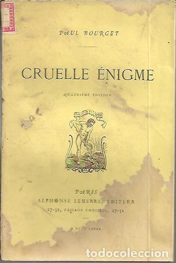 Libros: CRUELLE ENIGME. - BOURGET, Paul. - Foto 1