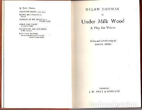 Libros: UNDER MILK WOOD, A PLAY FOR VOICES. - THOMAS, Dylan. - Foto 1
