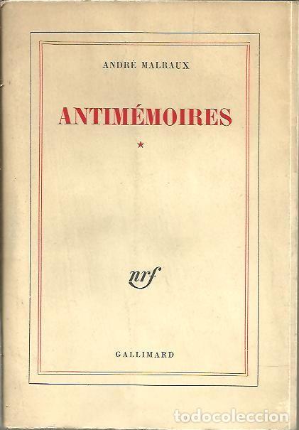 Libros: ANTIMEMOIRES. - MALRAUX, Andr&eacute;. - Foto 1
