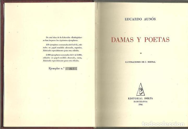 Libros: DAMAS Y POETAS. - AUNOS, Eduardo. - Foto 1
