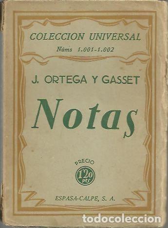 Libros: NOTAS. - ORTEGA Y GASSET, Jos&eacute;. - Foto 1