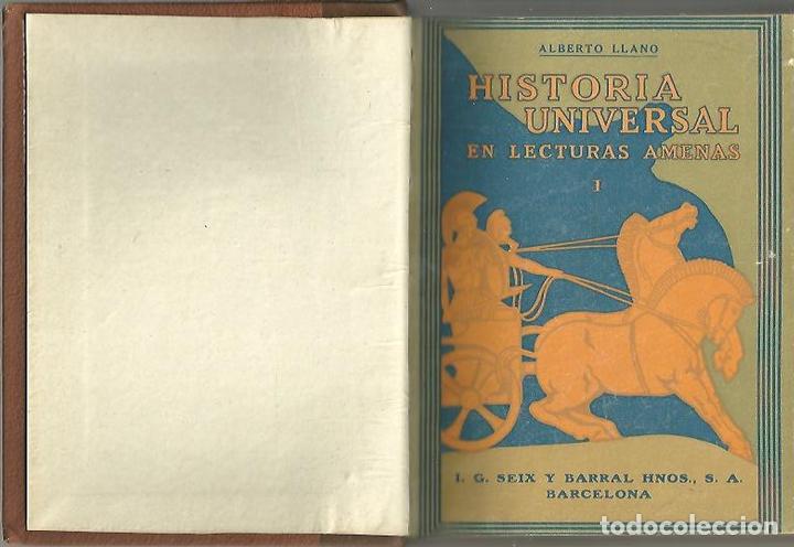 Libros: HISTORIA UNIVERSAL EN LECTURAS AMENAS. - LLANO, Alberto. - Foto 1