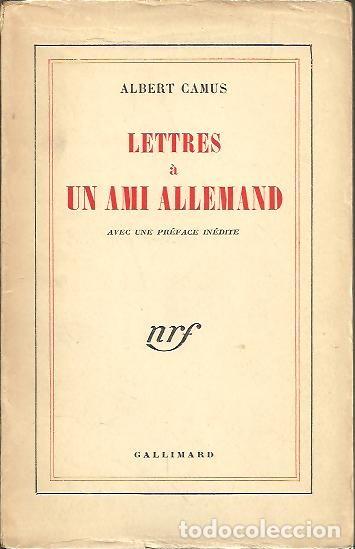 Libros: LETTRES A UN AMI ALLEMAND. - CAMUS, Albert. - Foto 1