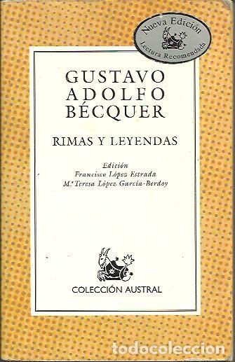 Libros: RIMAS Y LEYENDAS. - BECQUER, Gustavo Adolfo. - Foto 1