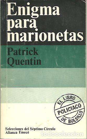 Libros: ENIGMA PARA MARIONETAS. - QUENTIN, Patrick. - Foto 1