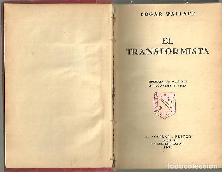 Libros: EL TRANSFORMISTA. LA BRIGADA MOVIL. - WALLACE, Edgar. - Foto 1