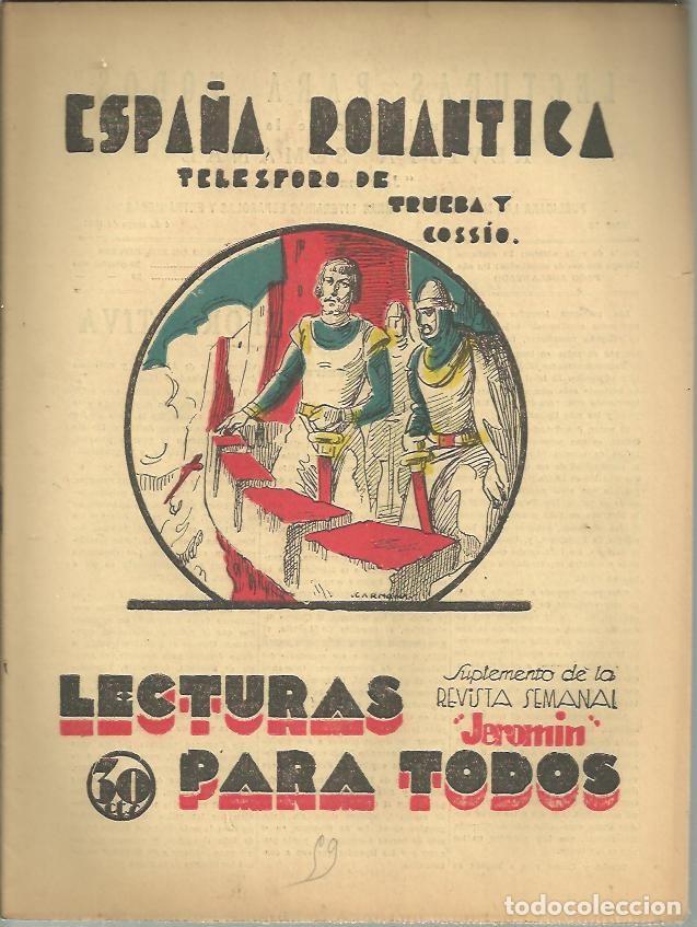 Libros: ESPA&Ntilde;A ROMANTICA. - TRUEBA Y COSSIO, Telesforo de. - Foto 1