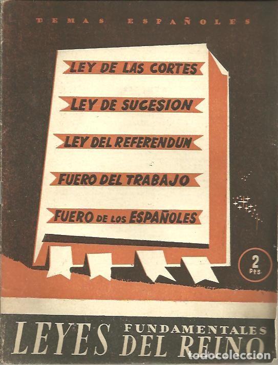 Libros: LEYES FUNDAMENTALES DEL REINO. - ANONIMO. - Foto 1