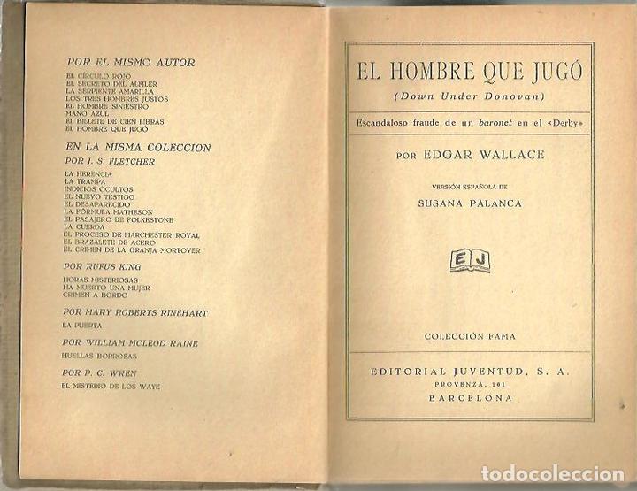 Libros: EL HOMBRE QUE JUGO. - WALLACE, Edgar. - Foto 1