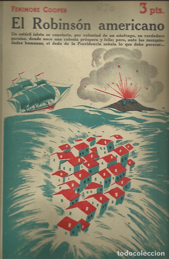 Libros: EL ROBINSON AMERICANO. - COOPER, Fenimore. - Foto 1