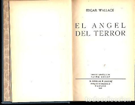 Libros: EL ANGEL DEL TERROR. - WALLACE, Edgar. - Foto 1