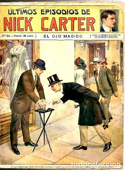 Libros: ULTIMOS EPISODIOS DE NICK CARTER. N. 64. EL OJO MAGICO. - ANONIMO. - Foto 1