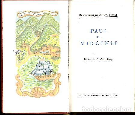 Libros: PAUL ET VIRGINIE. - SAINT-PIERRE, Bernardin de. - Foto 1