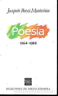 Libros: POESIA (1964-1984). - BUXO MONTESINOS, Joaqu&iacute;n.