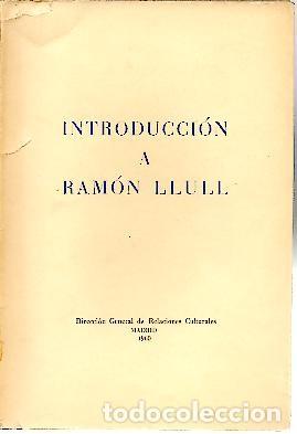 Libros: INTRODUCCION A RAMON LLULL. - AA.VV. - Foto 1