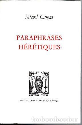 Libros: PARAPHRASES HERETIQUES. - CAMUS, Michel. - Foto 1